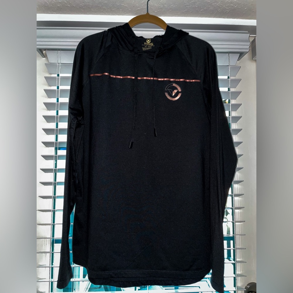 ✖️RARE COLOR VIRUS BLK Men's EcoCloud™ Hooded Tech Shirt✖️